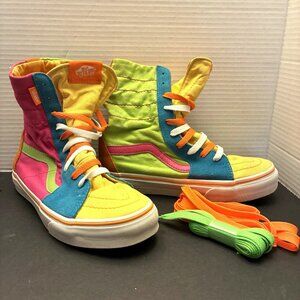 Vans Sk8 Ultrahigh Pop Kawaii Rainbow Color Block M5/W 6.5 Kidcore RARE w Laces